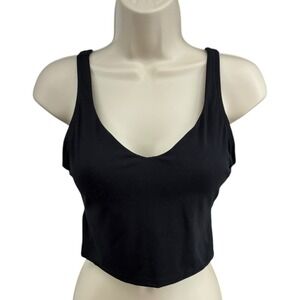 HALARA Black Cloudful Crop Tank Top Athletic Athleisure Women's Size S